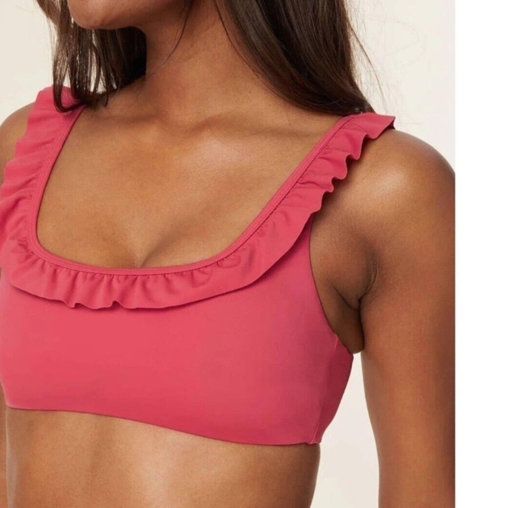 NWT Andie Swim UPF 50 Ruffled The Hydra Bikini Top in Rosette Womens Size Large - Picture 4 of 10